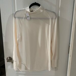 Loft Mock Turtleneck Sweater. Whisper White NWT